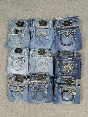 #98 Ladies Y2K Miss Me Flared Jeans -17