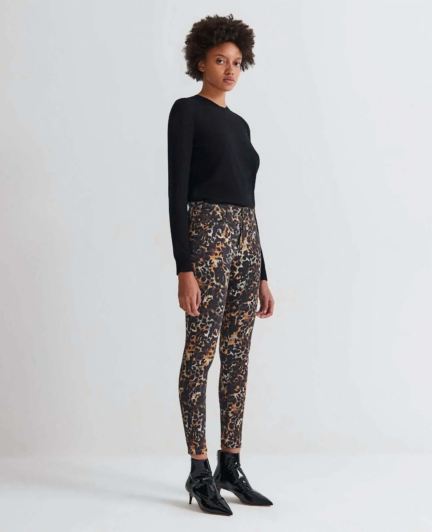 Ag Jeans - Farrah Camo Print High Rise Skinny Jeans