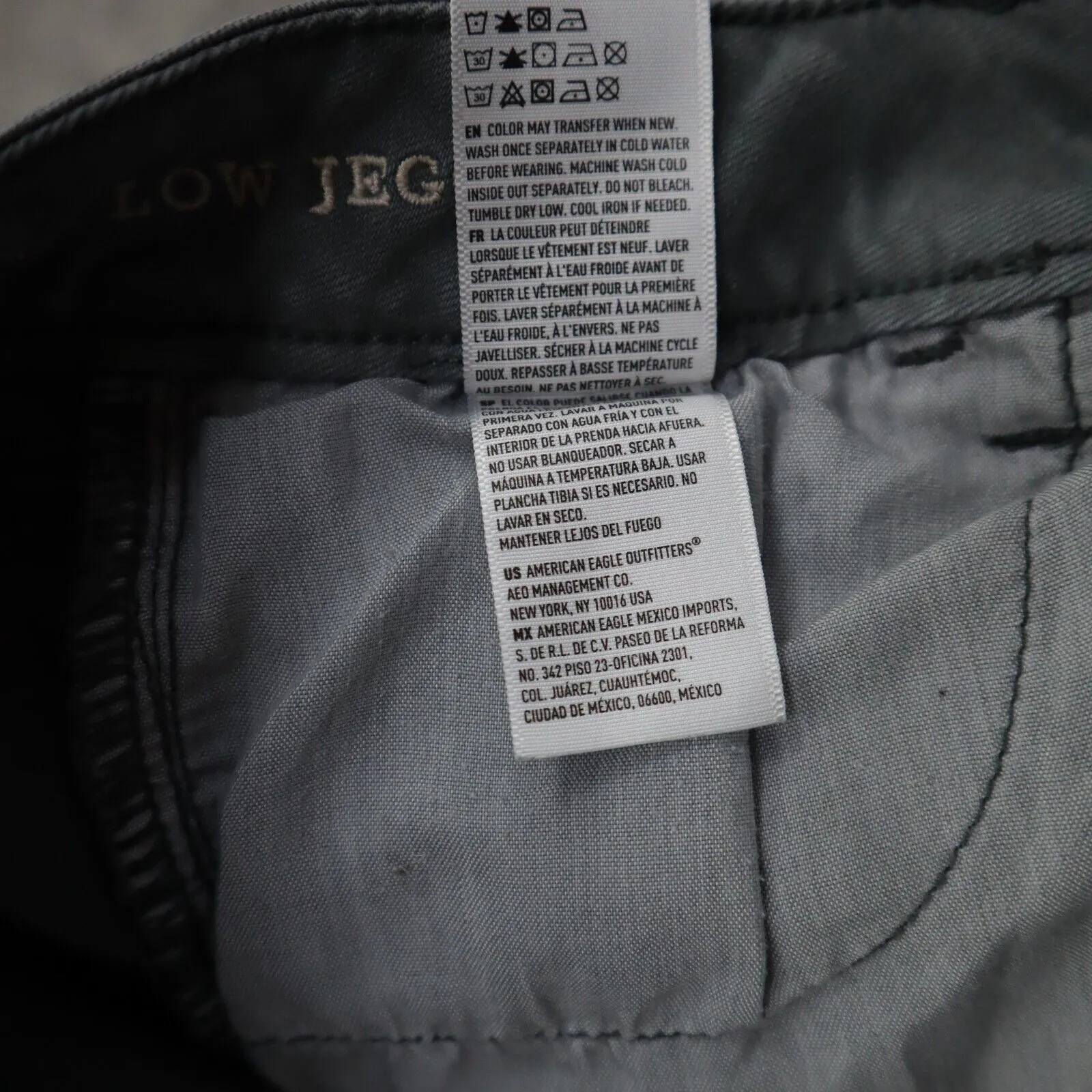 American Eagle Women Jegging Jeans Skinny Leg Zipper Pockets Stretch Green SZ 4S