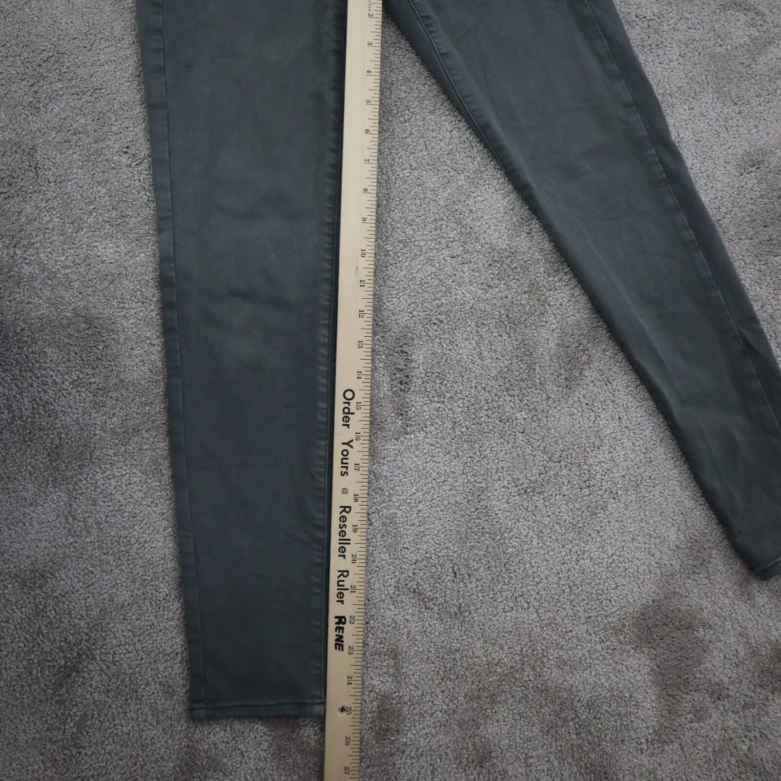 American Eagle Women Jegging Jeans Skinny Leg Zipper Pockets Stretch Green SZ 4S