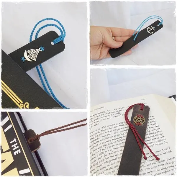 Biohazard Leather Bookmark