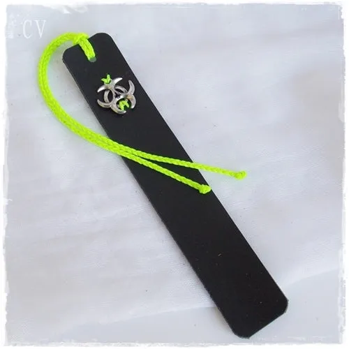 Biohazard Leather Bookmark