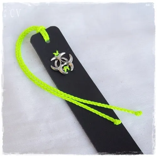 Biohazard Leather Bookmark