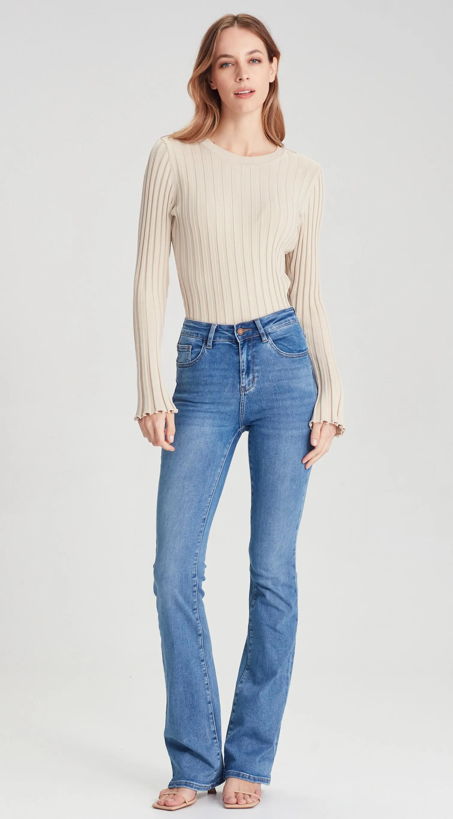 CHARLIE | TALL Flared Jean Blue 34''