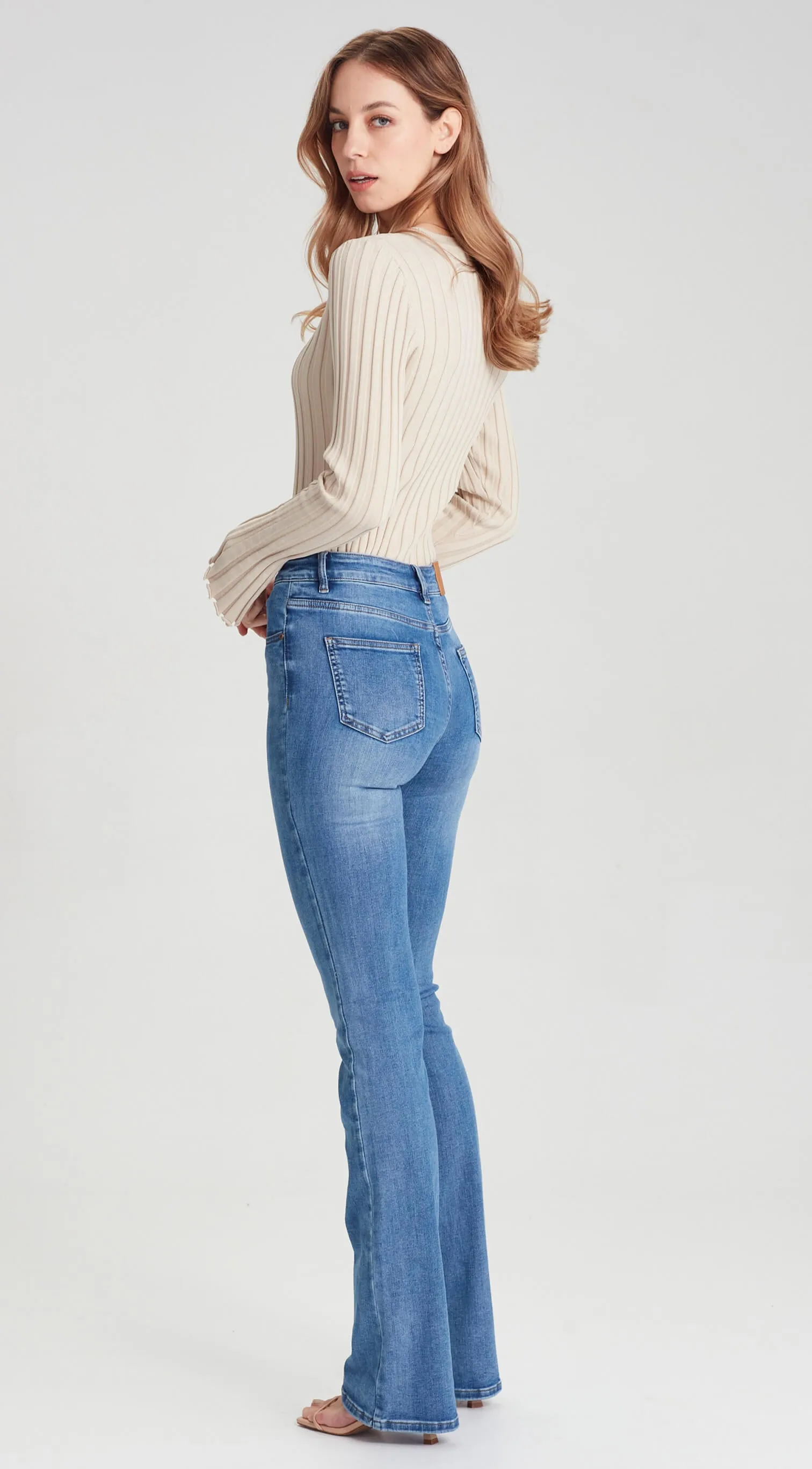 CHARLIE | TALL Flared Jean Blue 34''