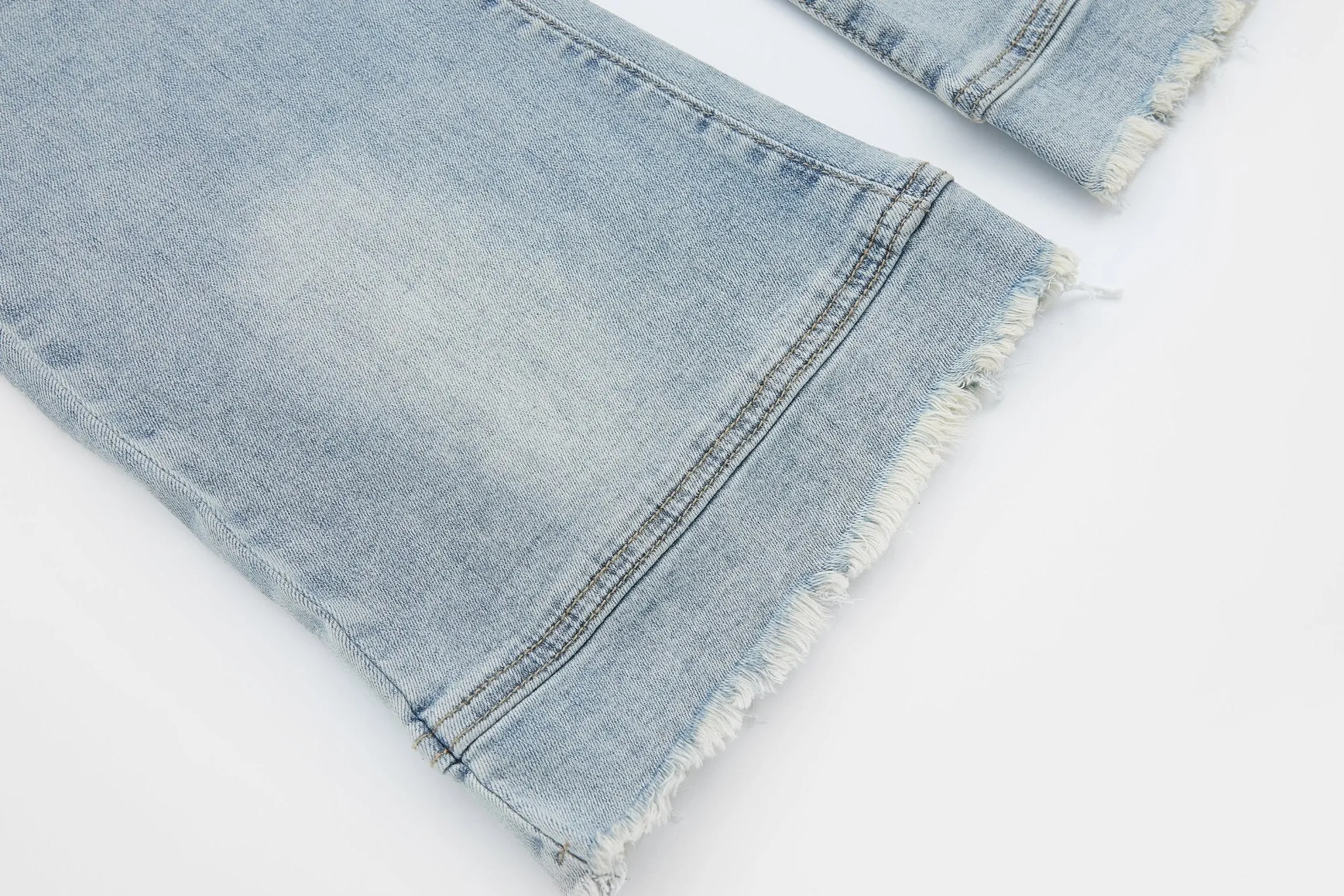Collar Flared Long Jeans