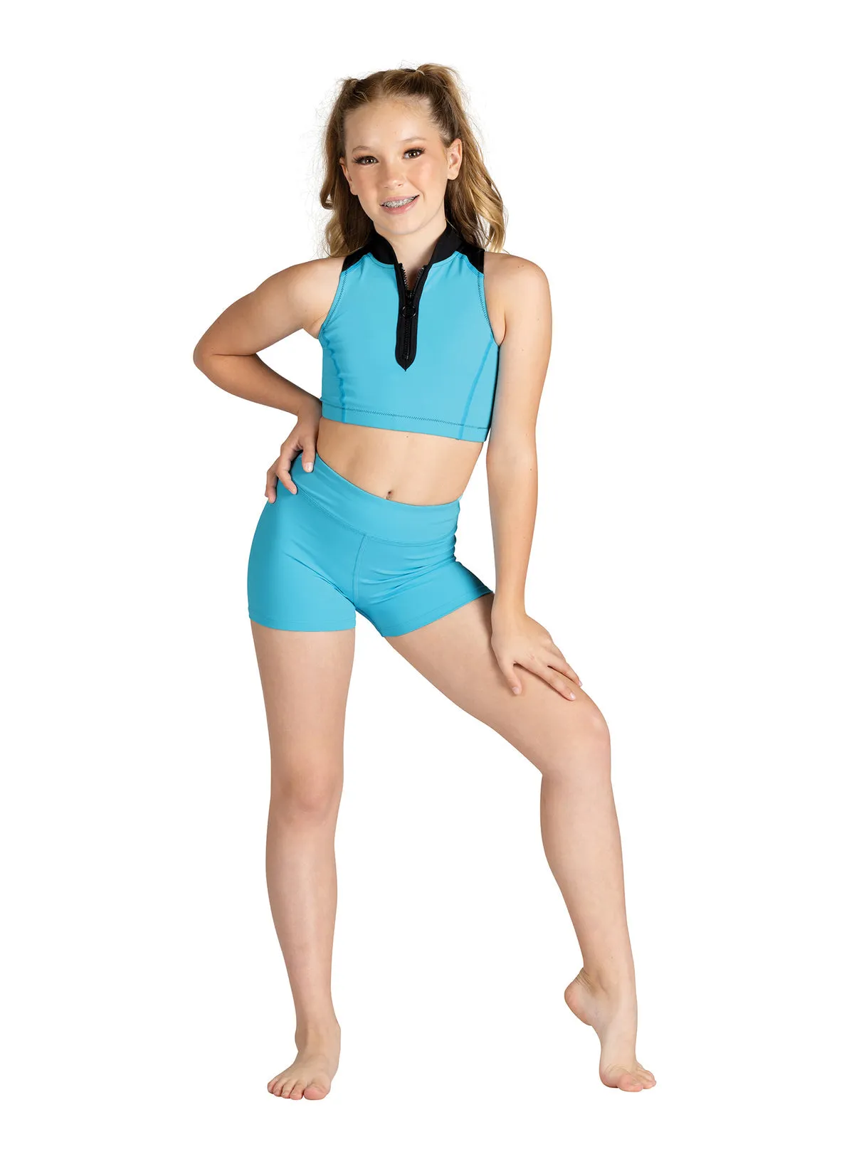 DanznMotion Kids High Waisted Booty Shorts