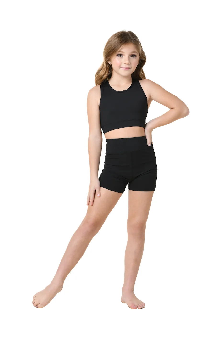 DanznMotion Kids High Waisted Booty Shorts