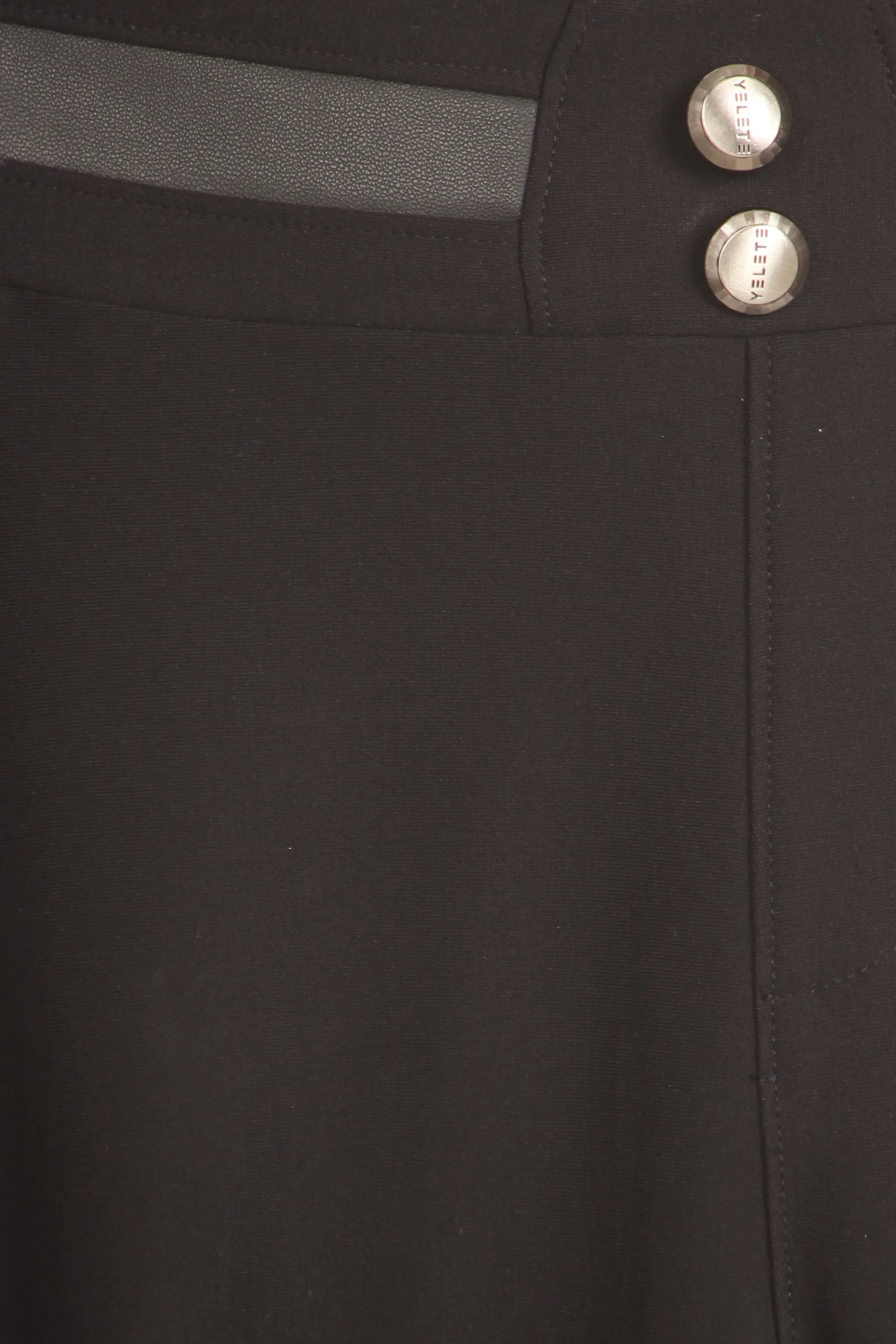 Eden Faux Leather Detail Ponte Pants