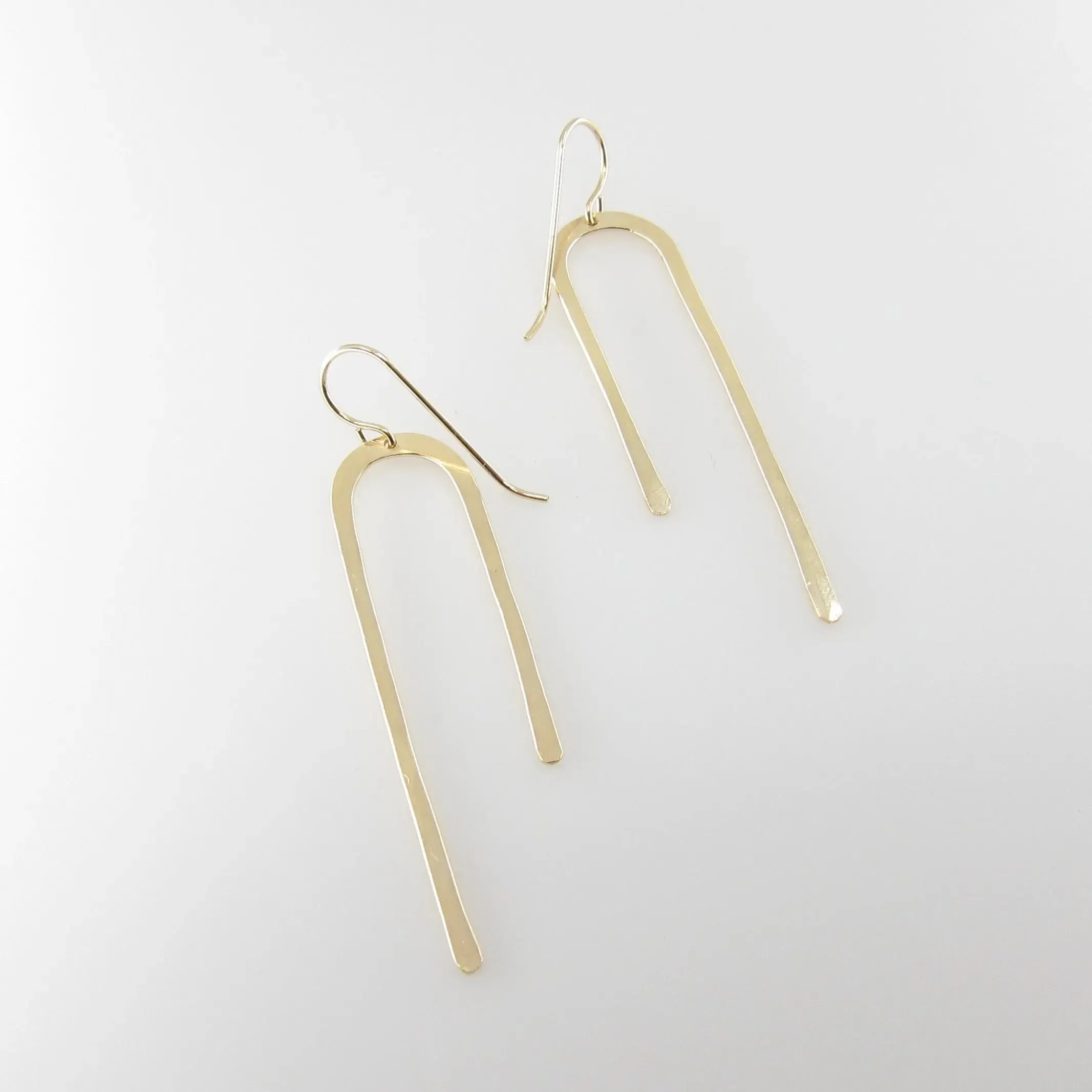Forged Asymmetrical Arch Earrings