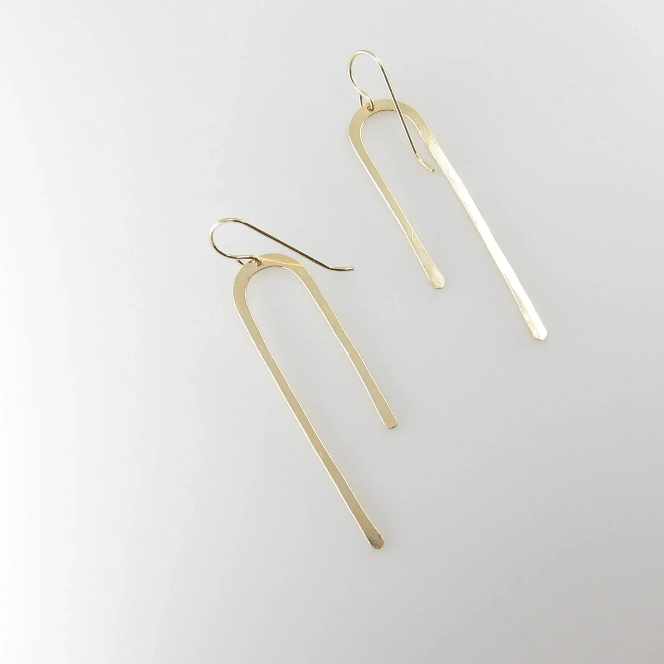 Forged Asymmetrical Arch Earrings