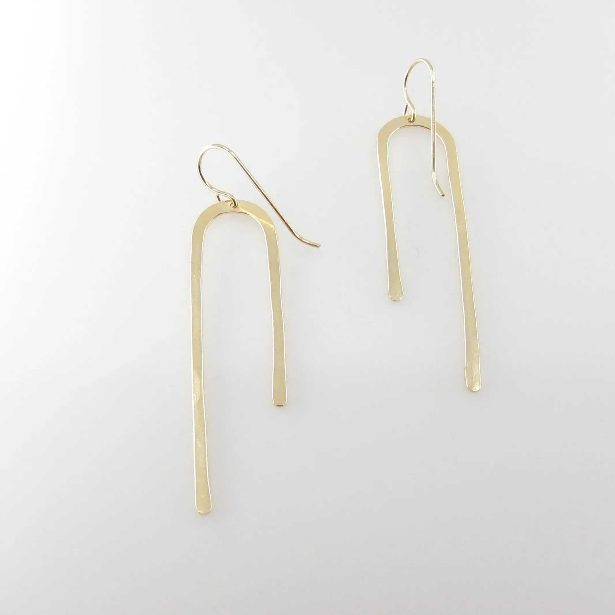 Forged Asymmetrical Arch Earrings