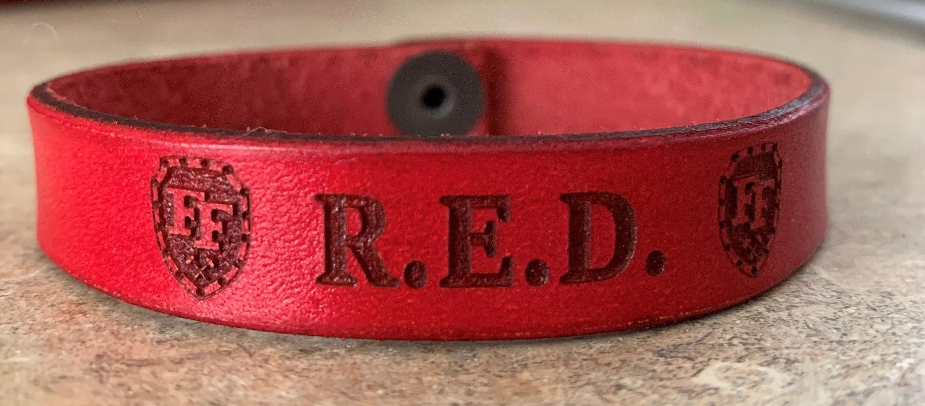 Forging Forward "Remember Everyone Deployed" R.E.D. Leather Bracelet