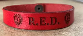 Forging Forward "Remember Everyone Deployed" R.E.D. Leather Bracelet