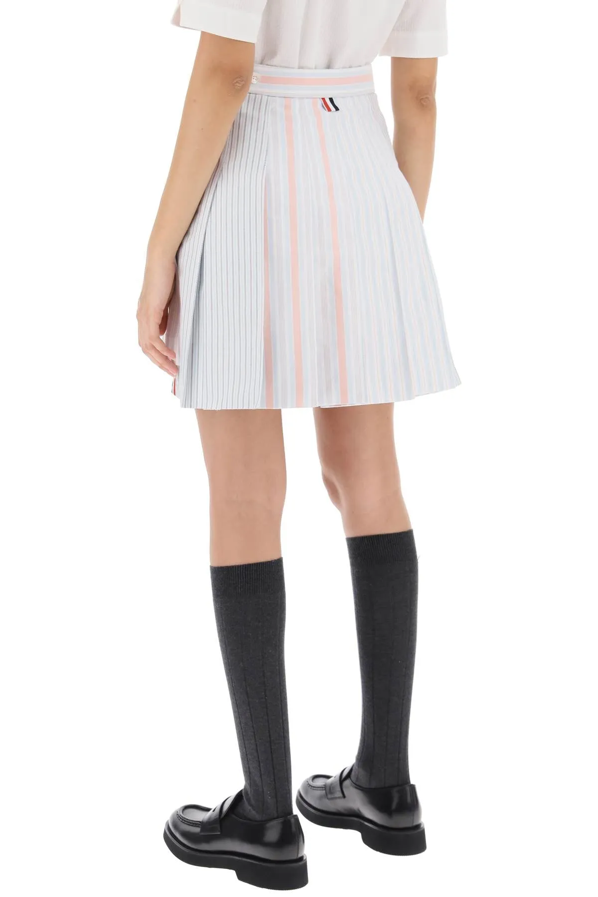 funmix striped oxford mini skirt