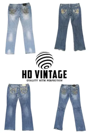 HD186 Ladies Y2K Miss Me Flared Jeans - 15 pcs