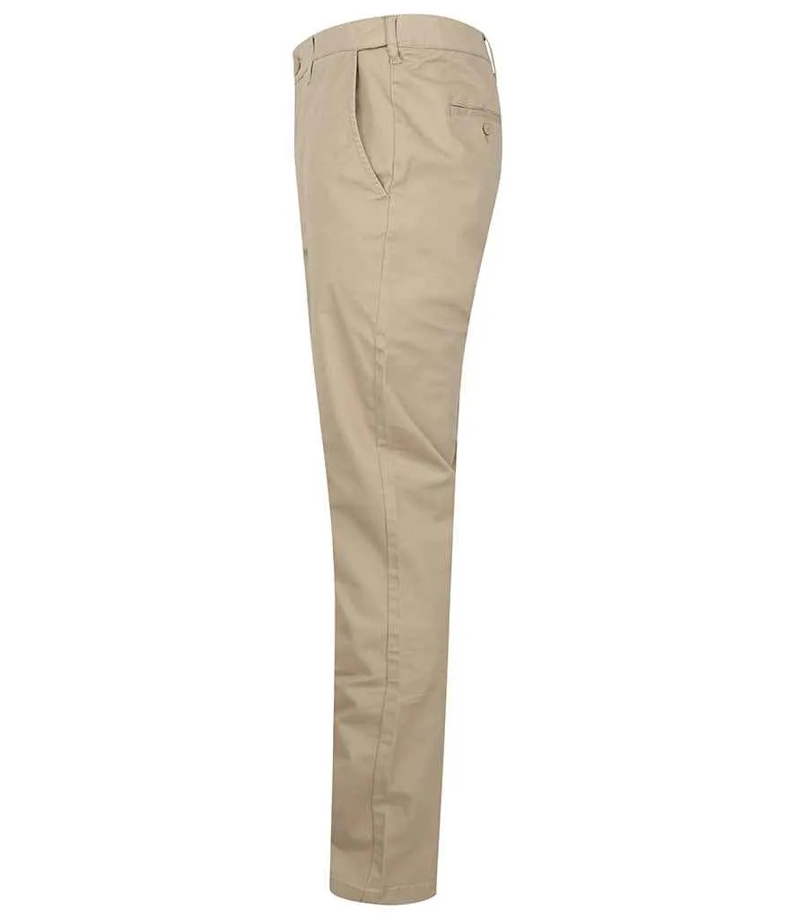 Henbury Stretch Flex Waistband Chino Trousers | Stone