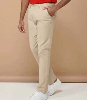 Henbury Stretch Flex Waistband Chino Trousers | Stone