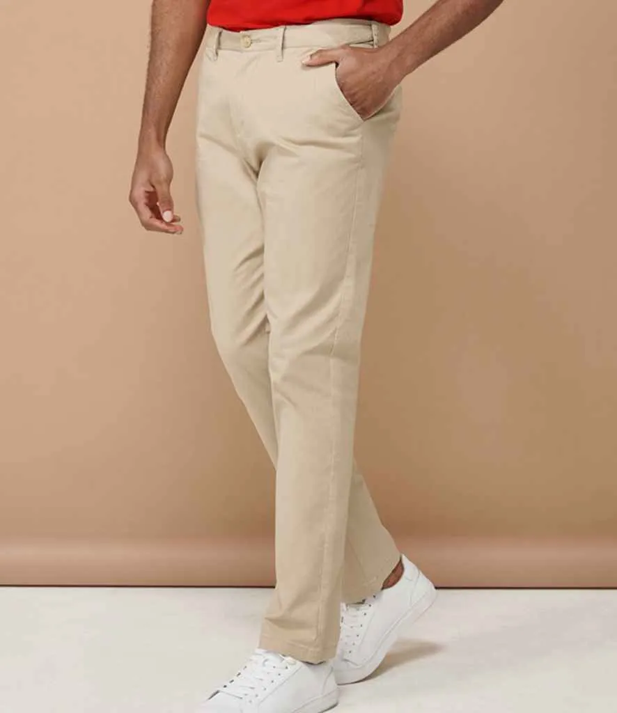 Henbury Stretch Flex Waistband Chino Trousers | Stone
