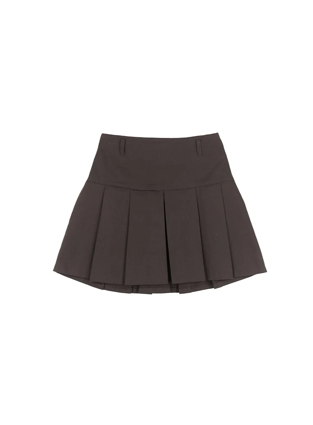 High-Waisted Pleated Mini Skirt  IM513