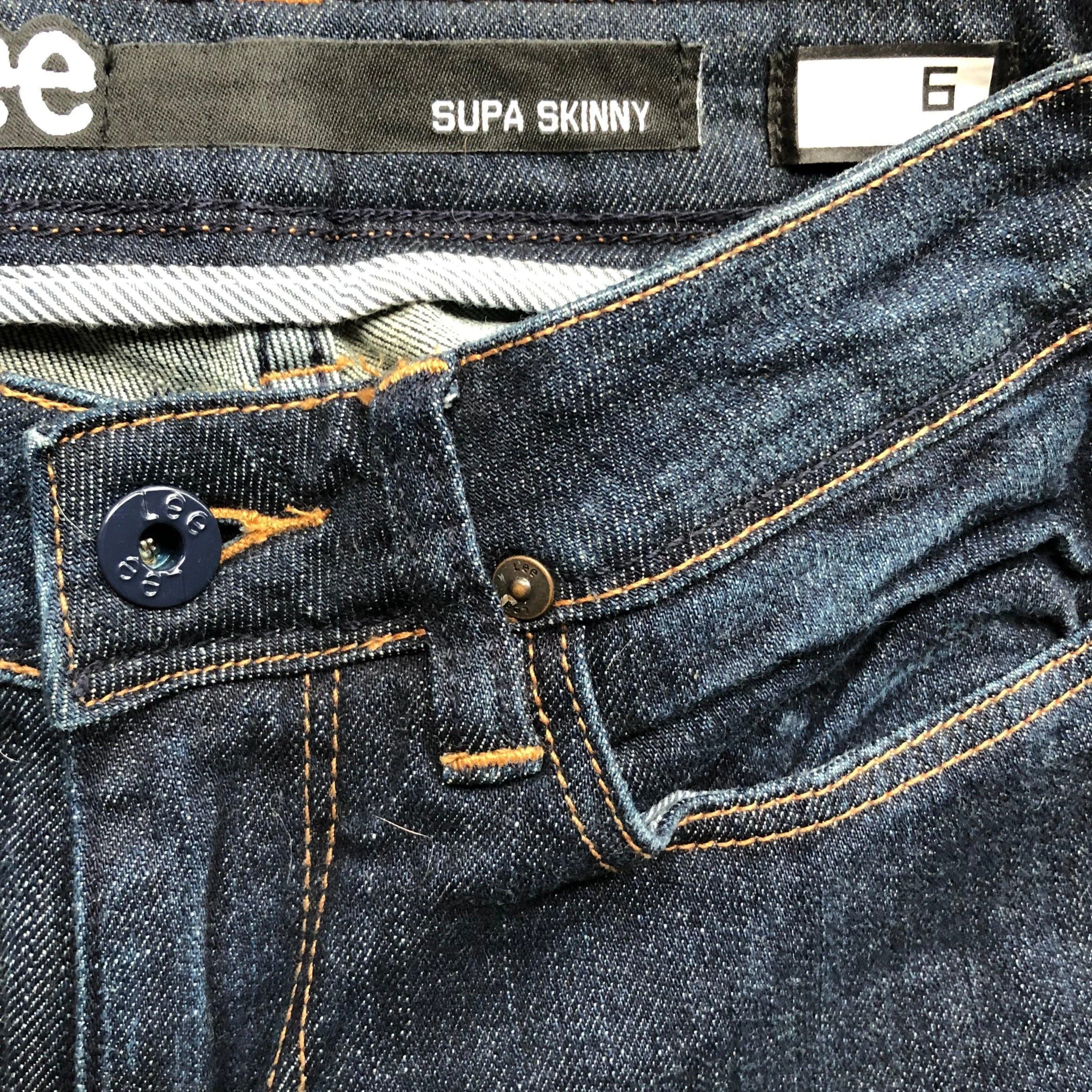 Lee 'Supa  Skinny' Stretch Jeans - Size 6