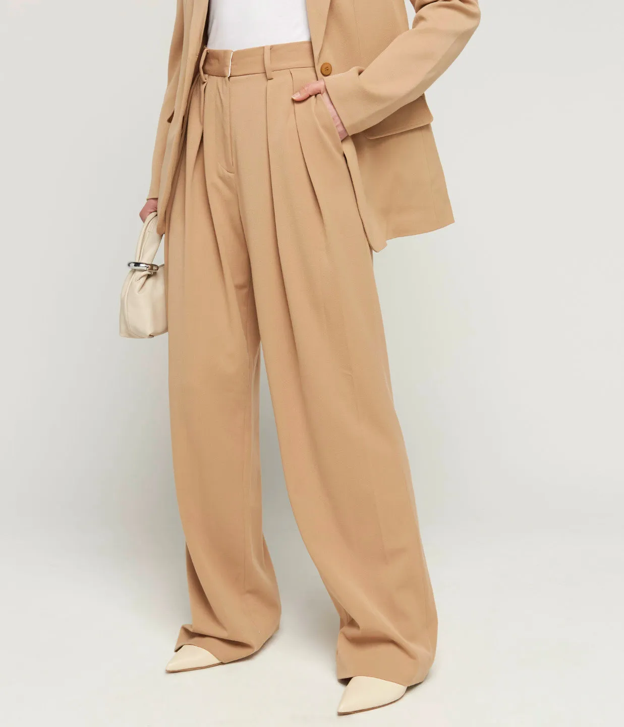 Luisa High Waisted Pant in Camel