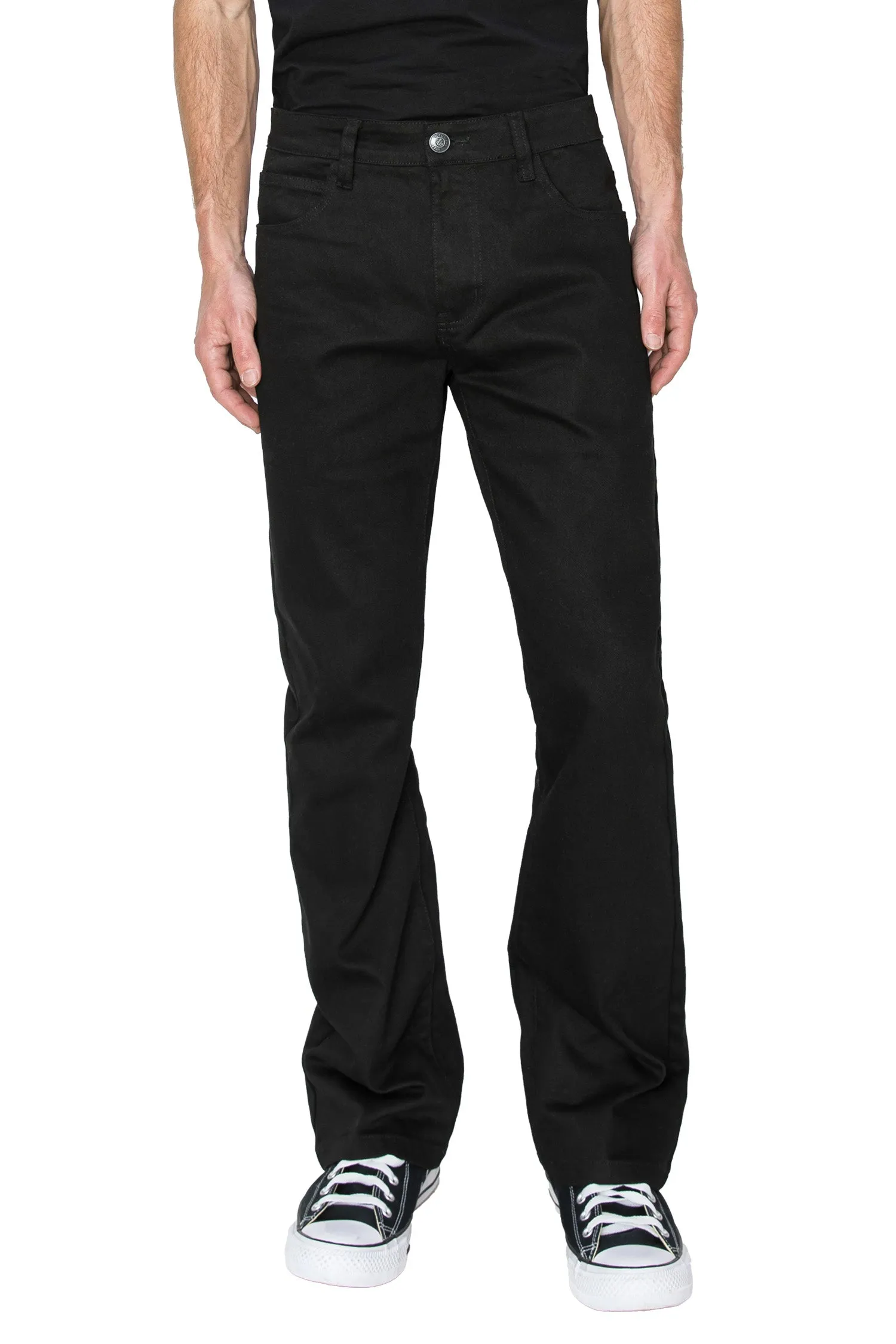 Men's Twill Solid Flared Jeans