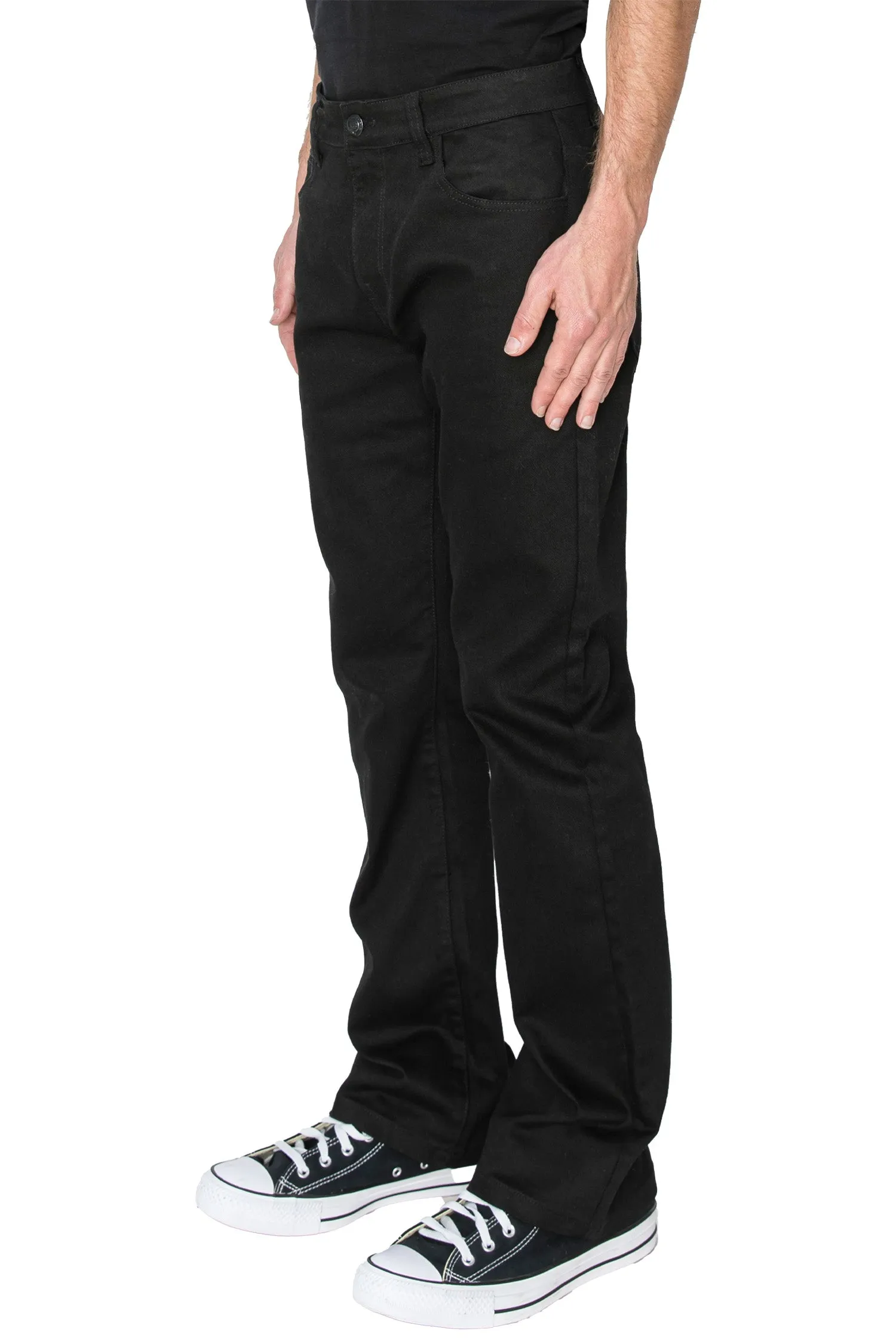 Men's Twill Solid Flared Jeans