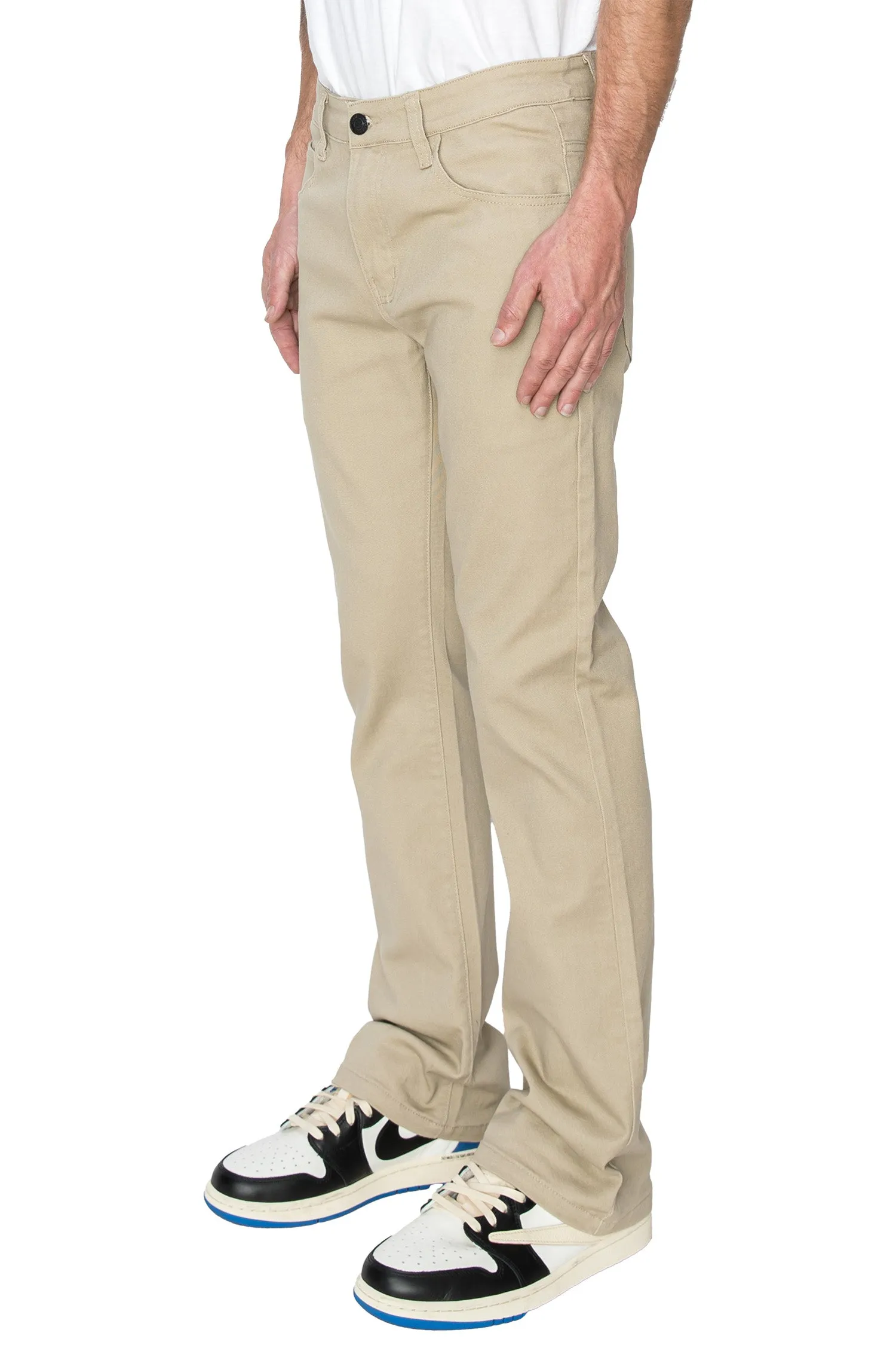 Men's Twill Solid Flared Jeans