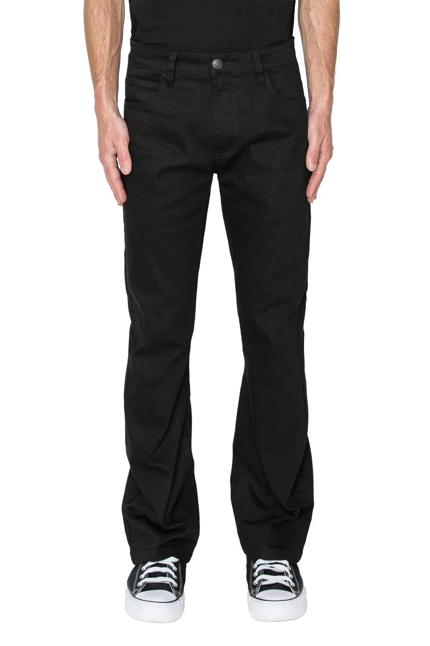Men's Twill Solid Flared Jeans