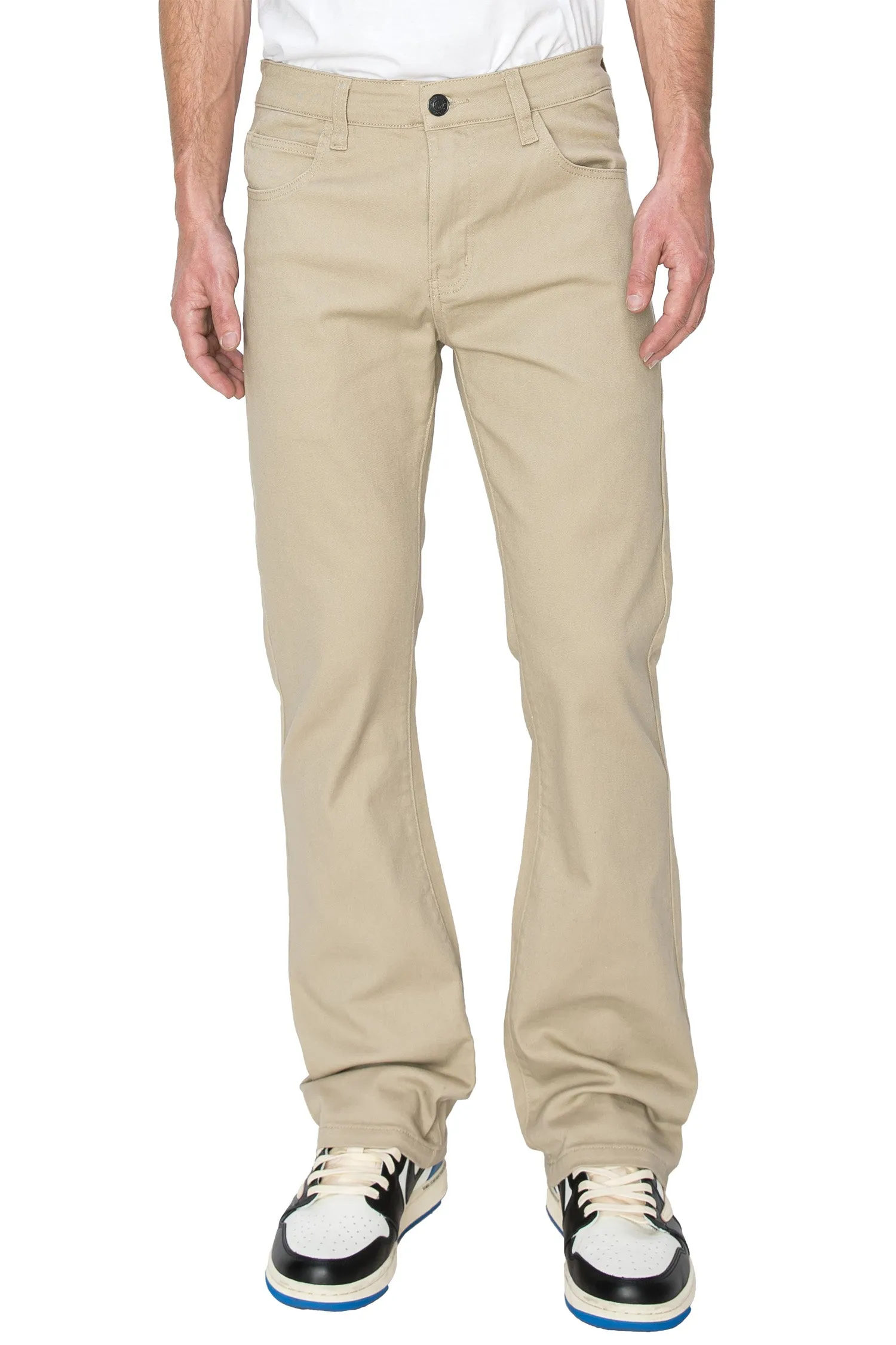 Men's Twill Solid Flared Jeans