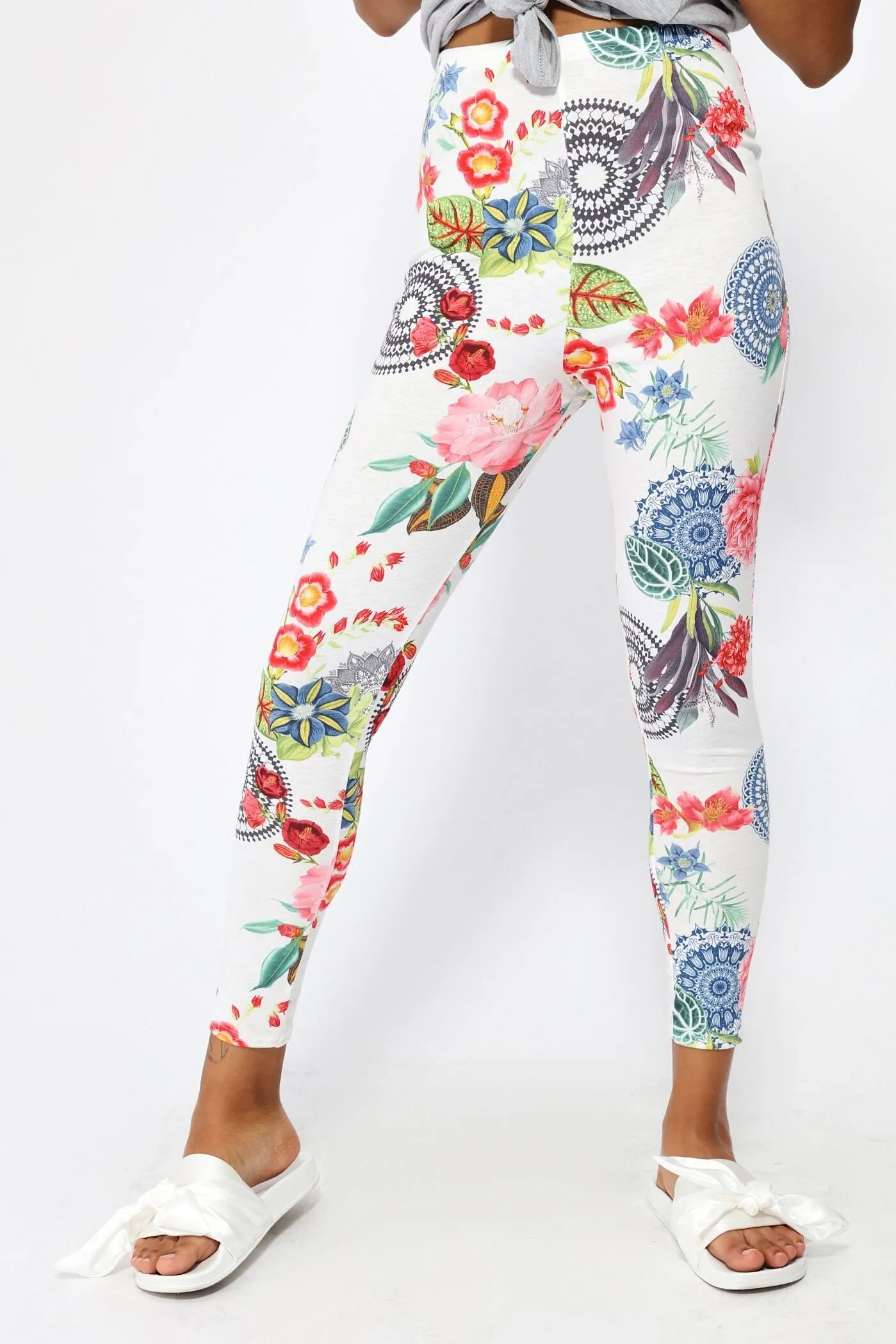 Multi Floral Print Leggings