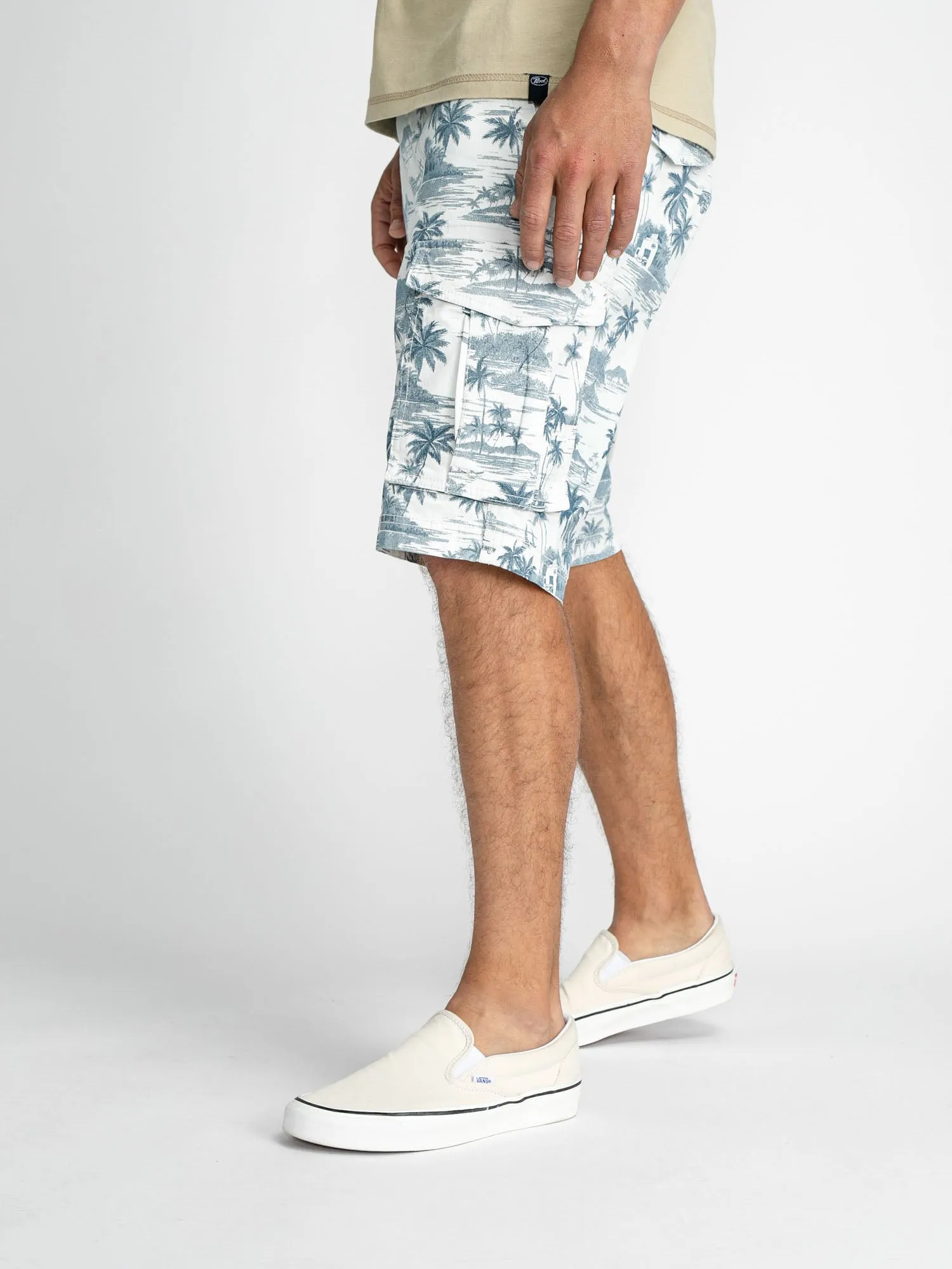 Palm tree cargo shorts