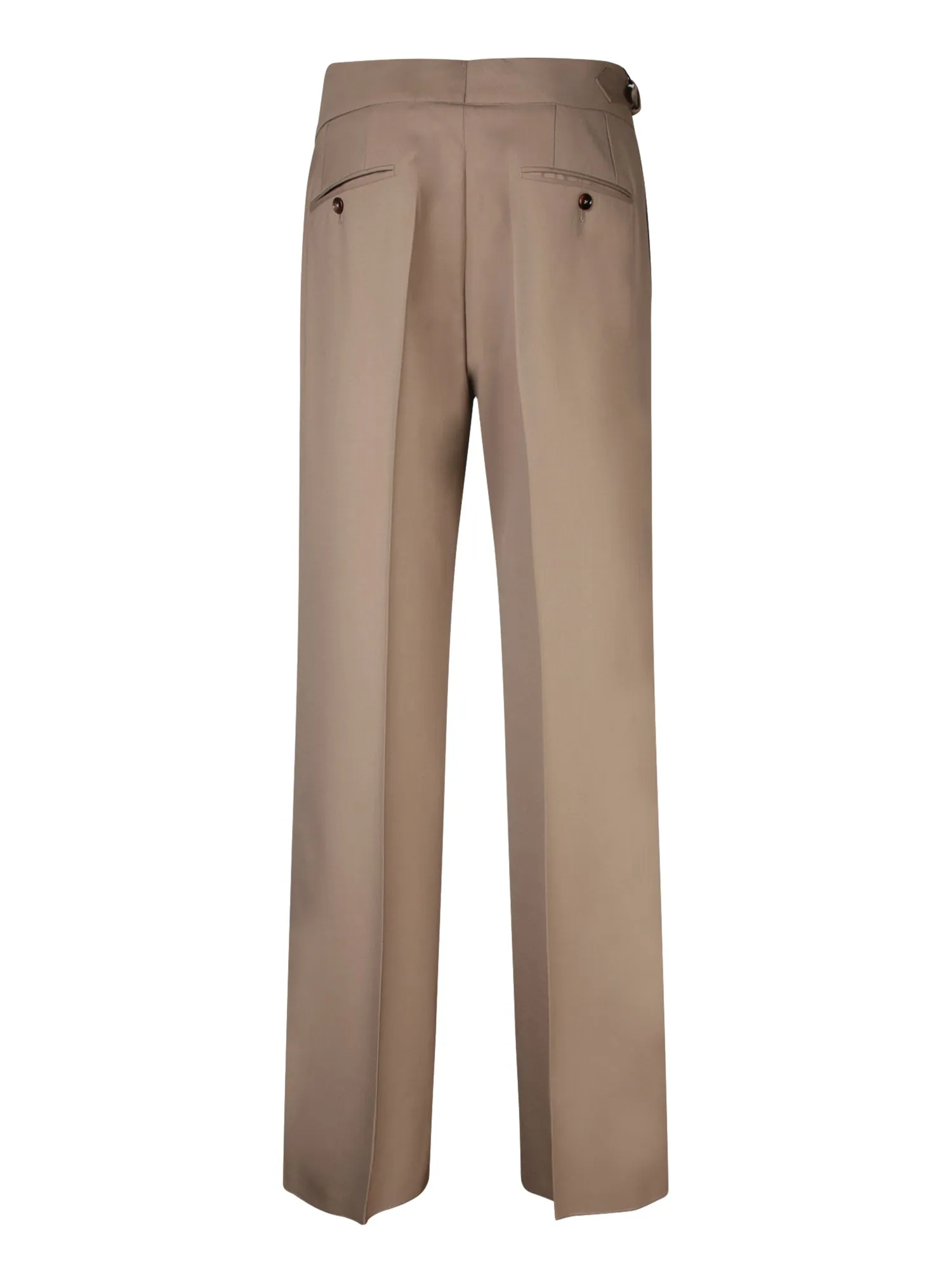 Pinstripe beige trousers