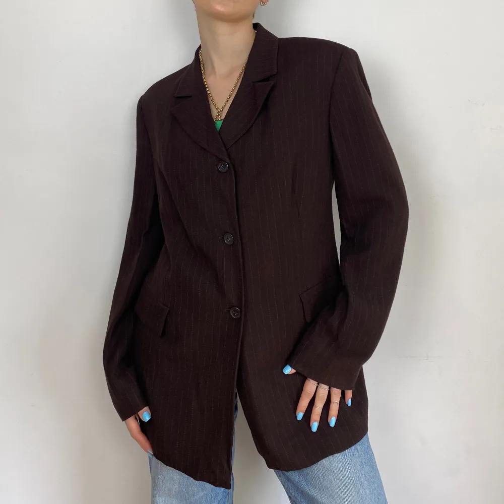 Pinstripe Brown Blazer - M/L
