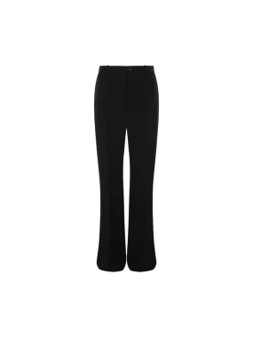 Pinstripe Twill Straight-Leg Trousers