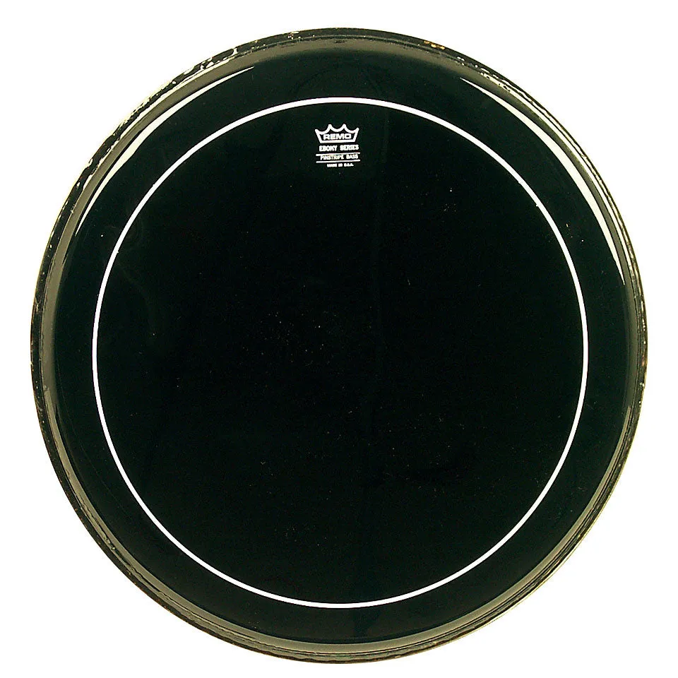 Remo Bass, Pinstripe , Ebony, 20" Diameter