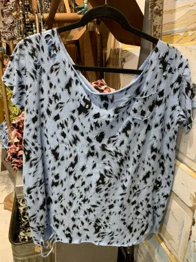 Rip Distressed Tee - Spotted Gray