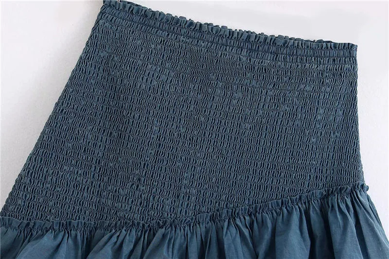 SHIRRED MINI SKIRT