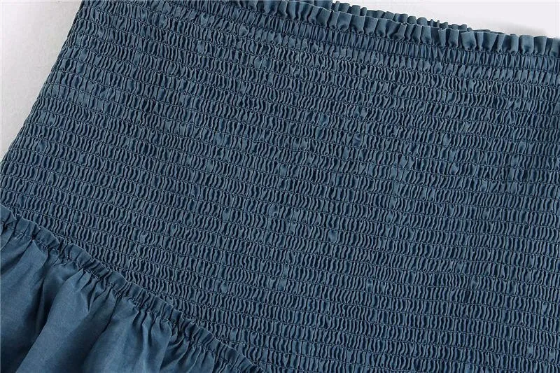 SHIRRED MINI SKIRT