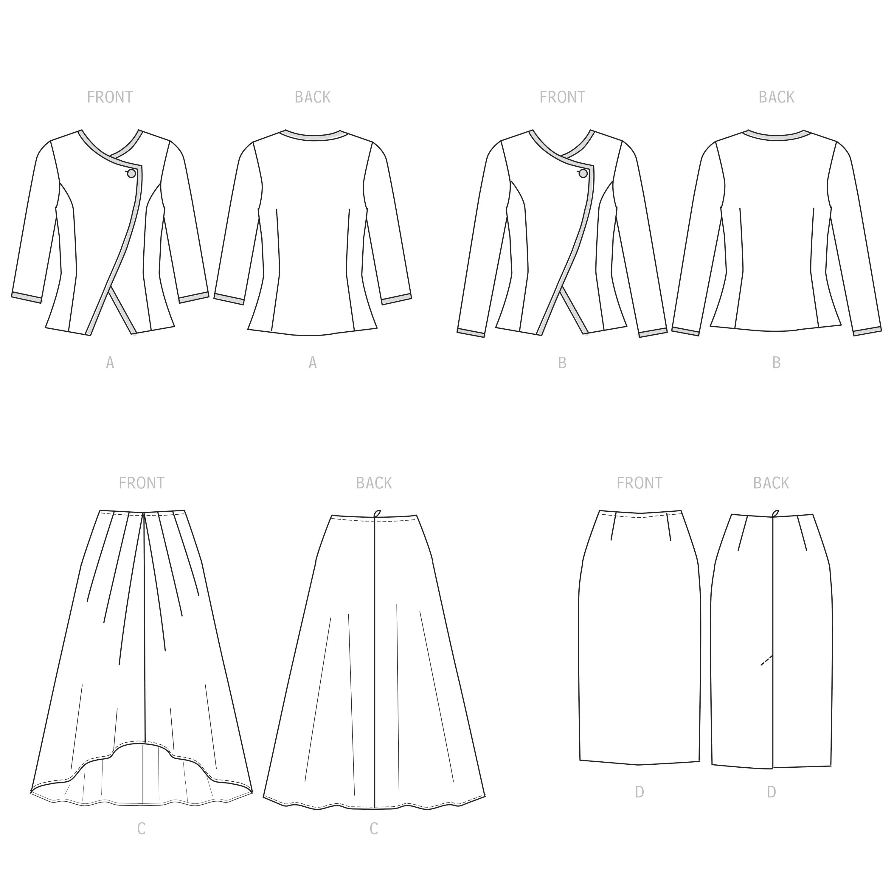 Simplicity 9555 Misses' Jacket and Skirts pattern
