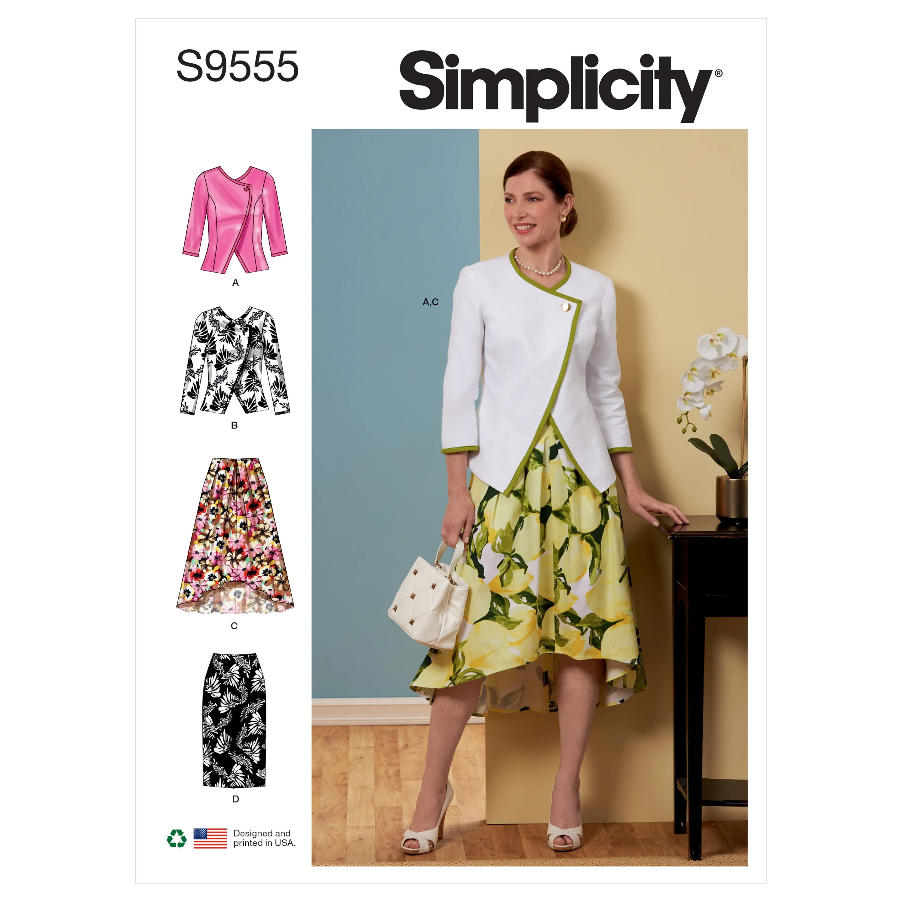 Simplicity 9555 Misses' Jacket and Skirts pattern