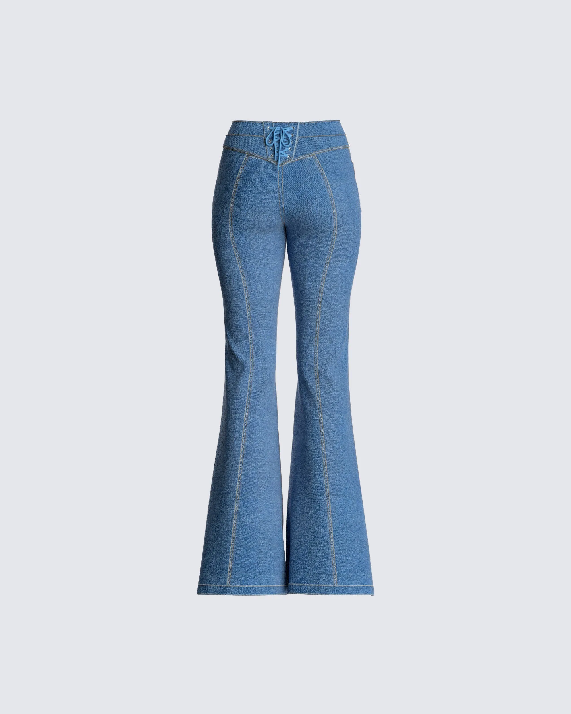 Skyler Flared Blue Jeans