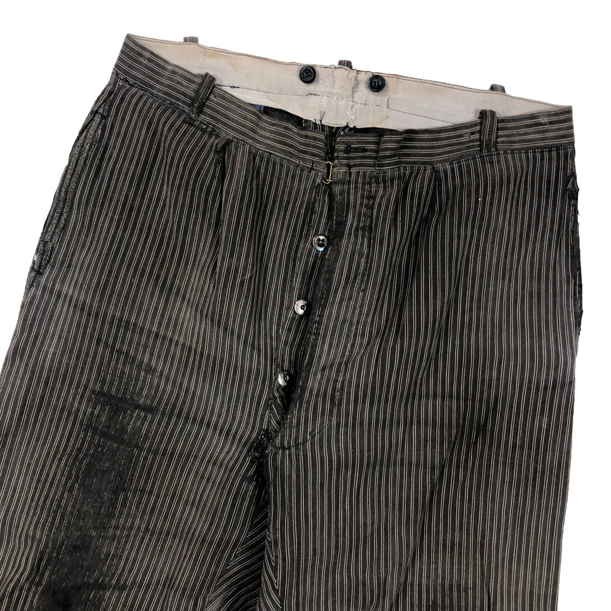 Vintage French Pinstripe Work Trousers C1930