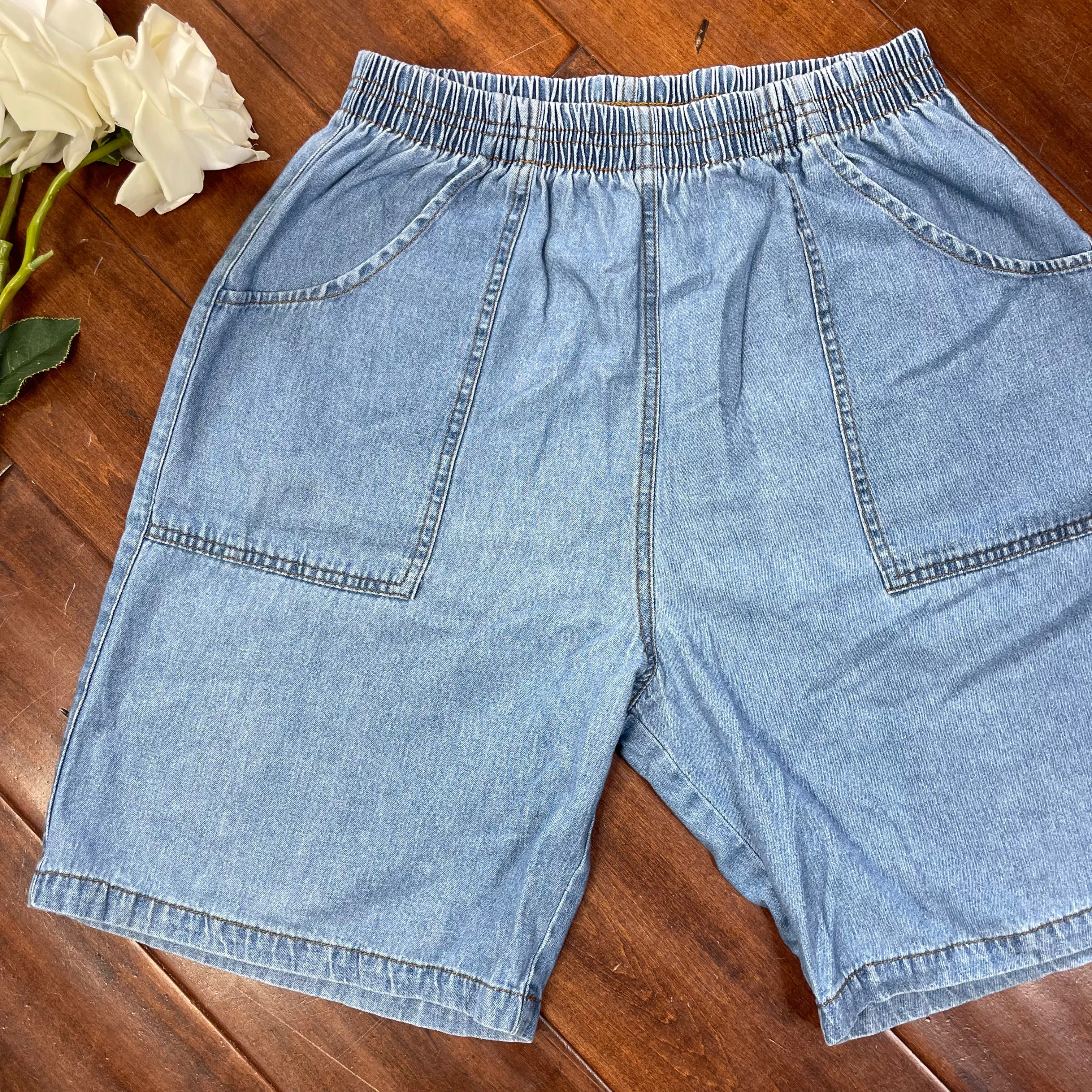 VINTAGE HIGH-WAISTED JEAN COMFY SHORTS