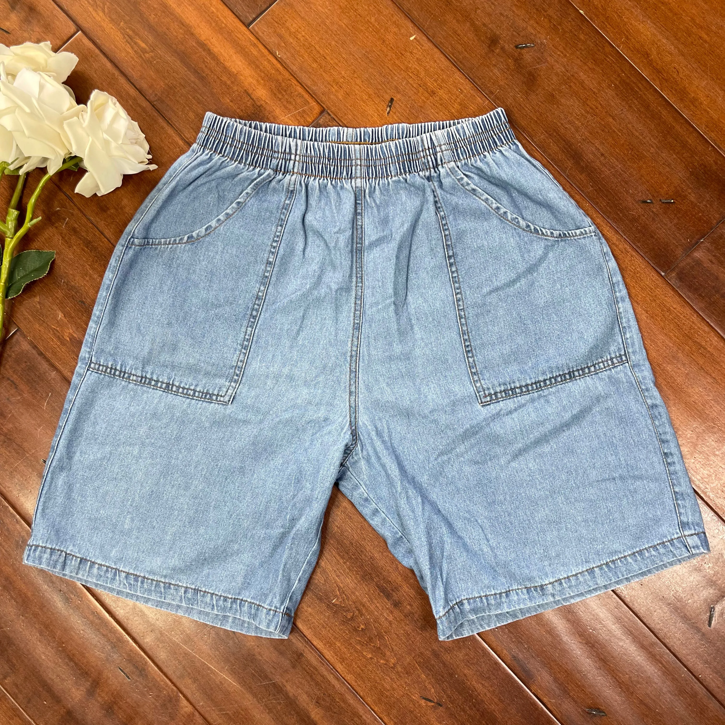 VINTAGE HIGH-WAISTED JEAN COMFY SHORTS